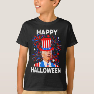 Camiseta 4 De Julio Feliz Halloween Gracioso Biden Confuso