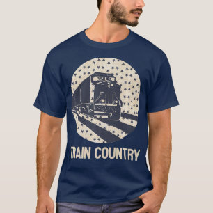 Camiseta 4 de julio Ferrocarril Modelo de Ferrocarril del R