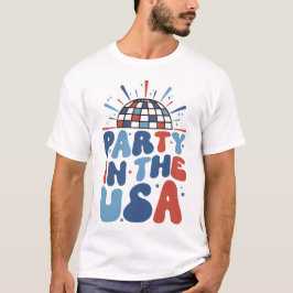CAMISETA 4 DE JULIO FIESTA ESTADOUNIDENSE EN LA TIPOGRAFÍA 