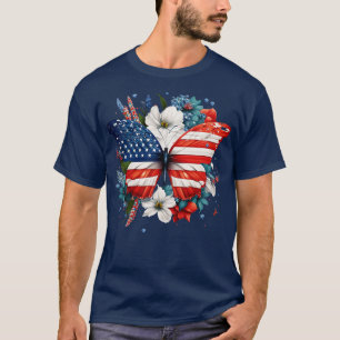 Camiseta 4 de julio Floral Butterfly Lover 1