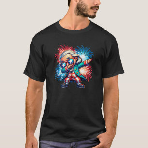 Camiseta 4 de julio Fuego Patriótico de Benjamin Franklin