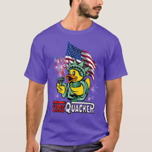 Camiseta 4 De Julio Fuego Patriótico De Piratas De Caucho