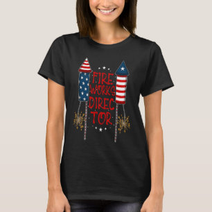 Camiseta 4 de julio fuegos artificiales Bebidas Fiesta Fami