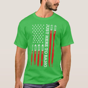 Camiseta 4 de julio fuegos artificiales con EEUU y justo aq
