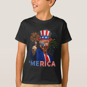 Camiseta 4 De Julio Funny Fuegos artificiales De Trump Inde