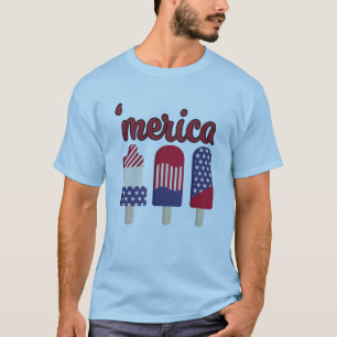 Camiseta 4 De Julio Funny Merica Helado Crema