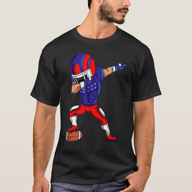 Camiseta 4 De Julio Fútbol Dabbing Usa Sport American Fl (Anverso)