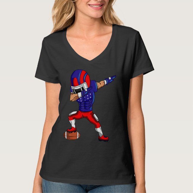 Camiseta 4 De Julio Fútbol Dabbing Usa Sport American Fl (Anverso)
