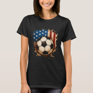 Camiseta 4 De Julio Fútbol Patriótico Usa Bandera Americana