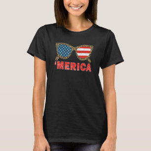 Camiseta 4 De Julio Gafas De Sol Bandera Patriótica Estadou