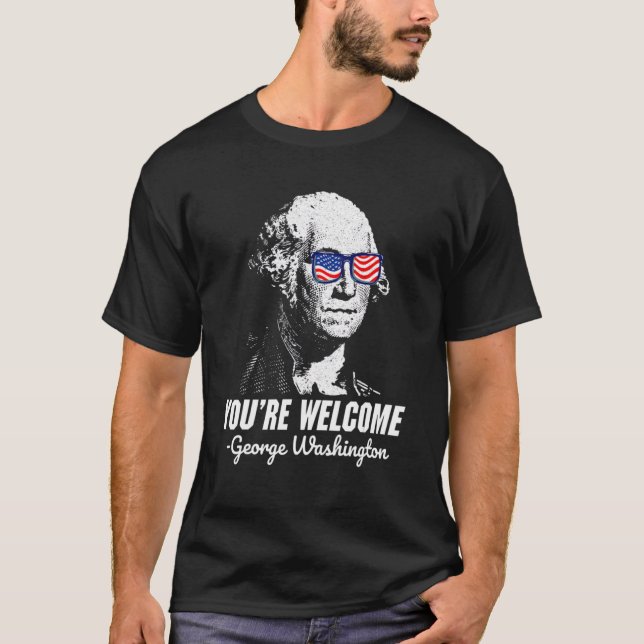 Camiseta 4 De Julio George Washington Bandera De Eeuu Eres  (Anverso)