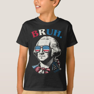 Camiseta 4 De Julio George Washington Bruh Usa Meme Men Wo