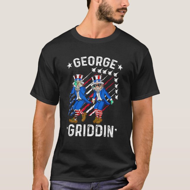 Camiseta 4 De Julio George Washington Griddy George Griddi (Anverso)
