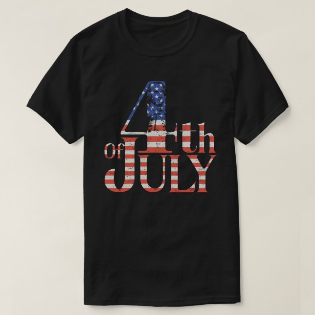 Camiseta 4 de julio George Washington Retro Patriótico (Diseño del anverso)
