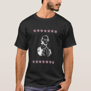 Camiseta 4 De Julio George Washington Usando Gafas De Sol