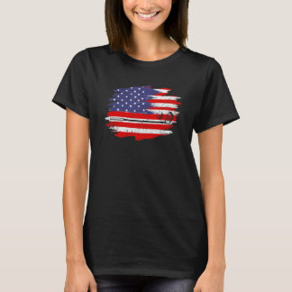 Camiseta 4 de julio golf Bandera Americana con sombrero sup
