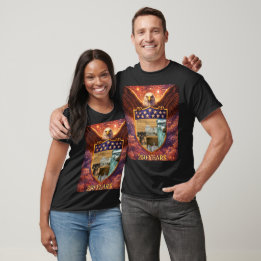 Camiseta 4 de julio Gran Águila Americana Escudo 250º