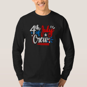 Camiseta 4 De Julio Grupo Red White Crew Family Frien