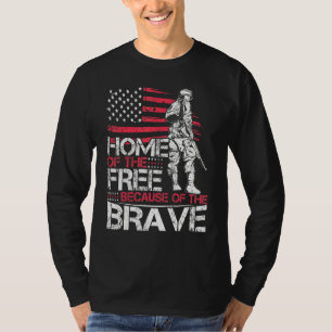 Camiseta 4 De Julio Hogar De Bandera Estadounidense De Los 