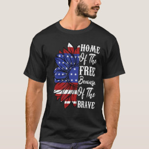 Camiseta 4 De Julio Hogar De Girasol De Los Libres A Causa