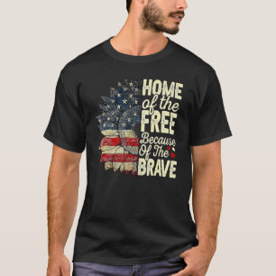 Camiseta 4 De Julio Hogar De Girasol De Los Libres A Causa