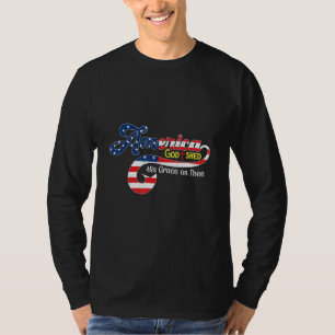 Camiseta 4 de Julio Hombres Mujeres América Dios Derramó Su