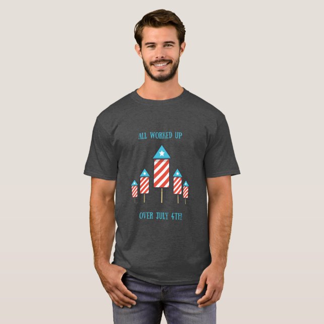 Camiseta 4 de julio hombres o mujeres divertidos de la (Anverso completo)