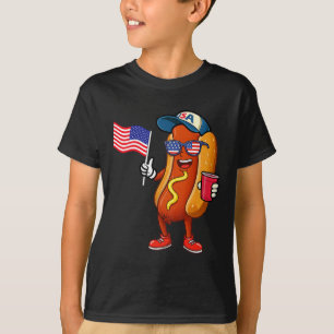 Camiseta 4 De Julio Hotdog Funny 4 De Julio Patriótico
