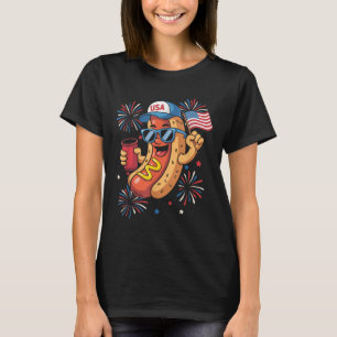 Camiseta 4 De Julio Hotdog Funny 4 De Julio Patriótico