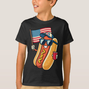 Camiseta 4 De Julio Hotdog Funny 4 De Julio Patriótico