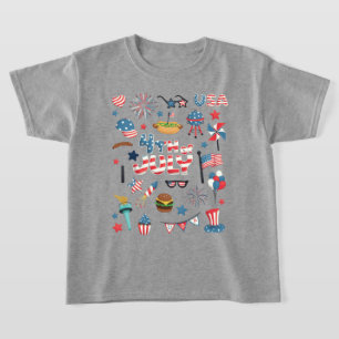 Camiseta 4 de julio Icons Cute