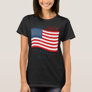 Camiseta 4 De Julio Independencia Gráfica Patriótica Estado