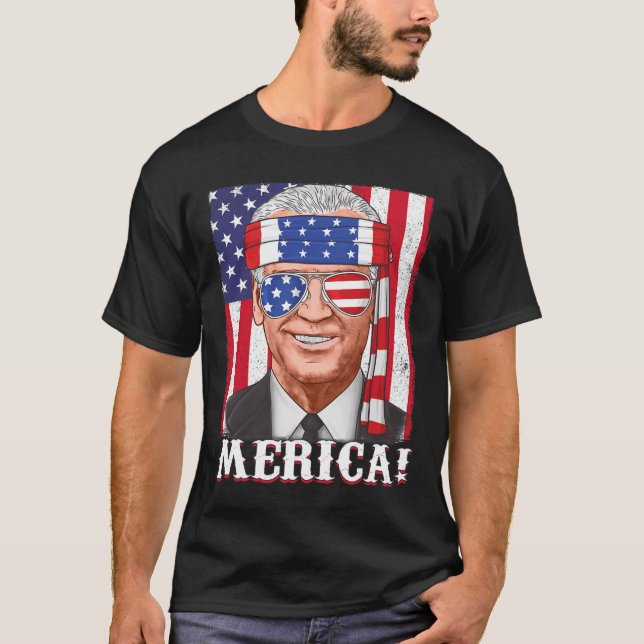 Camiseta 4 De Julio Joe Biden Merica Bandera De Estados Uni (Anverso)