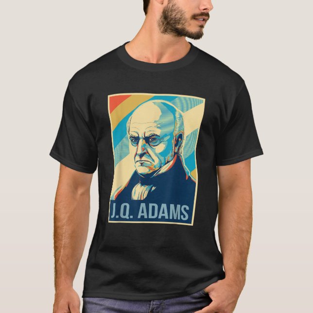 Camiseta 4 De Julio John Quincy Adams Presidente Retro Patr (Anverso)