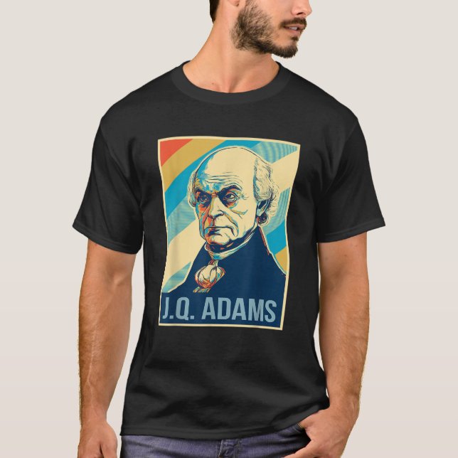 Camiseta 4 De Julio John Quincy Adams Presidente Retro Patr (Anverso)