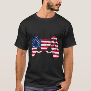 Camiseta 4 De Julio Juego De Video Bandera Estadounidense N
