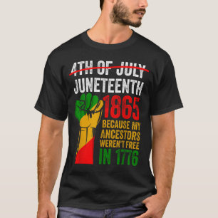Camiseta 4 de julio juneteenth 1865 para hombres mujeres -