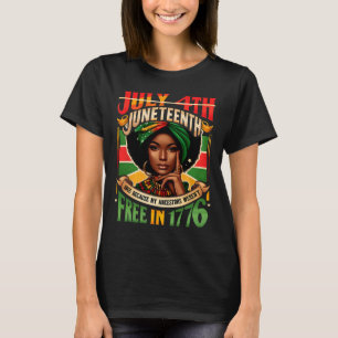 Camiseta 4 de julio Juneteenth 1865 Porque mis antepasados 