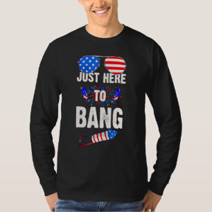 Camiseta 4 de julio justo aquí para celebrar los fuegos art
