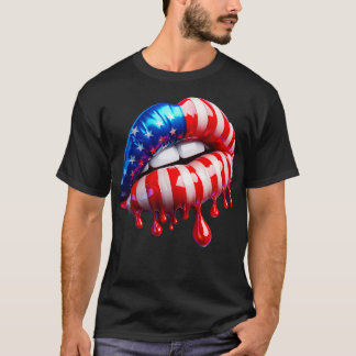 Camiseta 4 de julio la bandera de los Estados Unidos de Amé