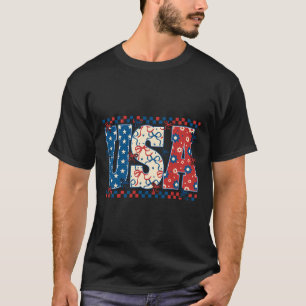 Camiseta 4 De Julio La Bandera Estadounidense Coquette Bow