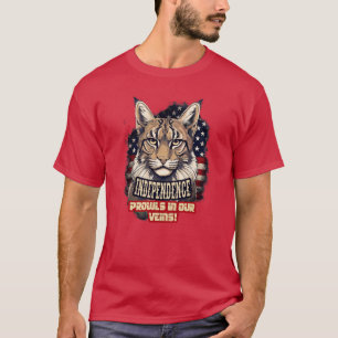 Camiseta 4 de julio, la independencia estadounidense Bobcat