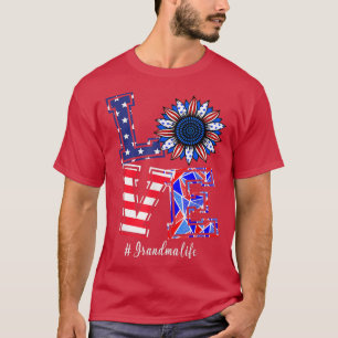 Camiseta 4 De Julio La Vida De La Abuela Ama El Girasol Ame