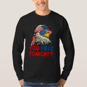 Camiseta 4 De Julio Libres Esta Noche Águila Calva Mullet E