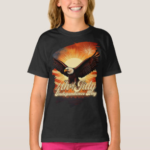 Camiseta 4 de julio - Majestic Eagle and Fireworks Tribute 