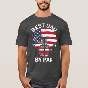 Camiseta 4 De Julio Mejor Papá Por Par Disk Golf Tee Men Fa