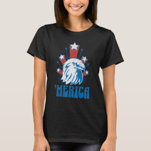 Camiseta 4 De Julio Merica Bald Eagle Estados Unidos Patrió