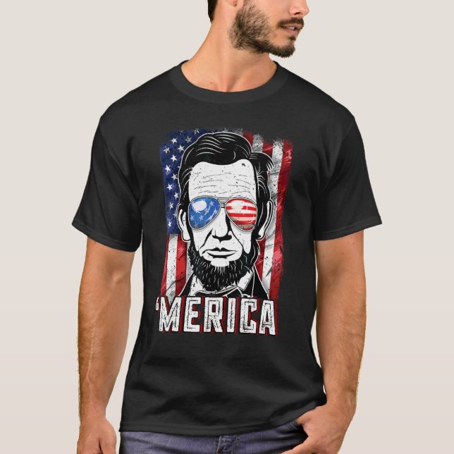 Camiseta 4 De Julio Merica Bandera Estadounidense Patriótic (Anverso)