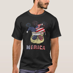 Camiseta 4 De Julio Merica Cat Jester Gorra Usa American Fl