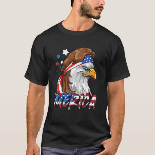 Camiseta 4 De Julio Merica Eagle Mullet Bandera Estadounide